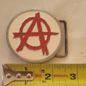 Stanley Silver Round Belt Buckle